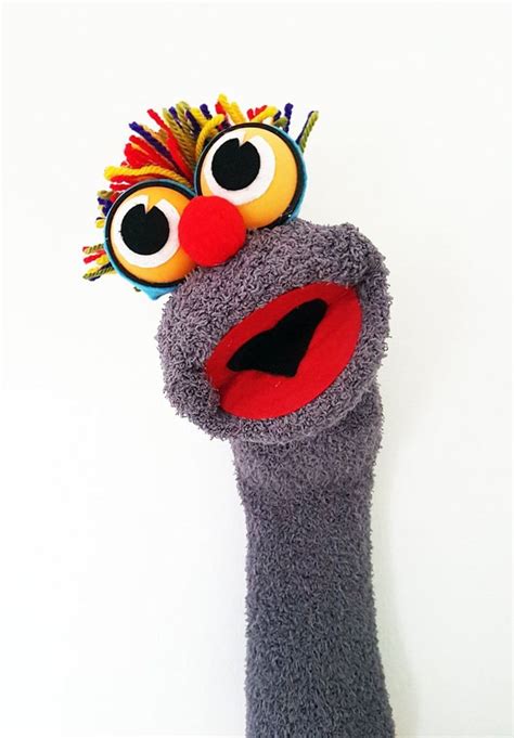 Sock Puppet Hand Puppet with moving mouth for fun & education | Etsy España | Handpuppen, Socken ...