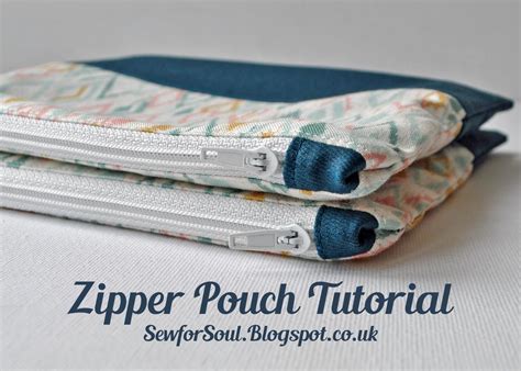 Zipper Pouch with Matching End Tabs and Contrast Panel | AllFreeSewing.com