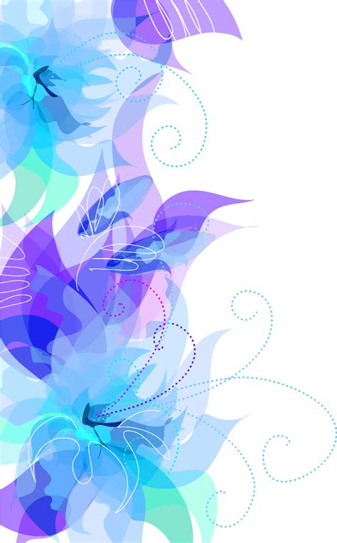 Download HD Blue Flower Clipart Decorative - Blue Flower Border Transparent Background ...