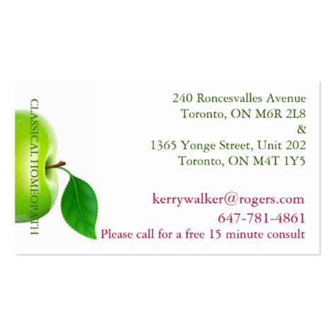 Green Apple Business Card Templates