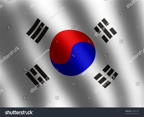 Vector Waved Flags South Korea Flag Stock Illustration 14497420 ...