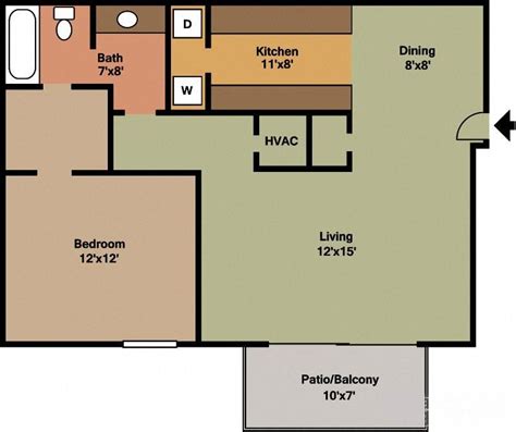 Floor Plans of Meadow Wood Apartment Homes in Pelham, AL