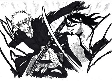 Ichigo vs Byakuya by Kajka95 on DeviantArt