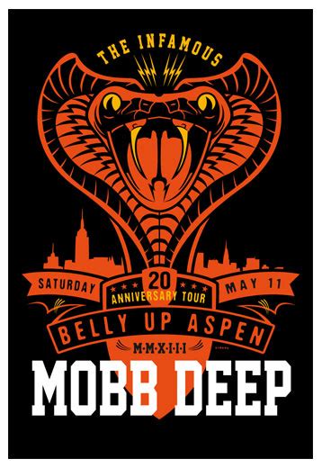 Scrojo Mobb Deep - 20th Anniversary Tour Belly Up Aspen, Aspen, CO Poster