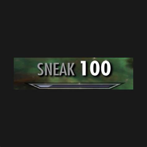 Sneak 100 - Skyrim - T-Shirt | TeePublic