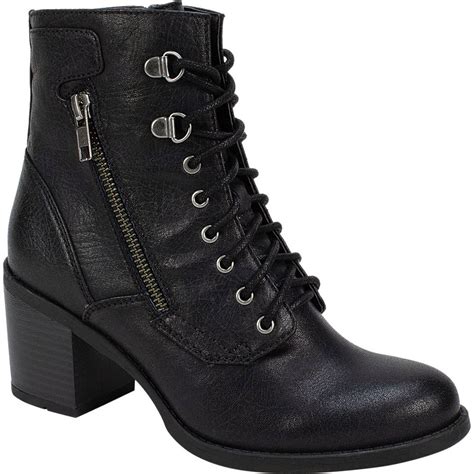 White Mountain - Women's White Mountain Dorian Ankle Boot Black Fabric ...