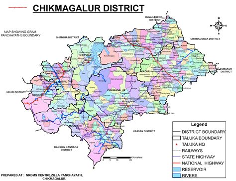 Chikmagalur District Map PDF Download - Master Plans India