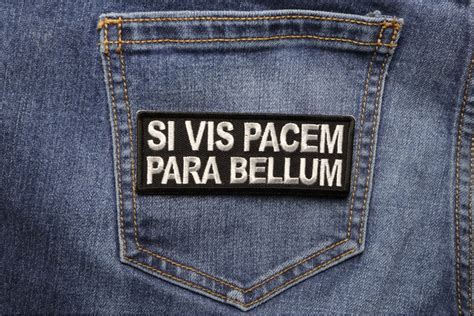 Si Vis Pacem Para Bellum Patriotic Iron on Patch - TheCheapPlace