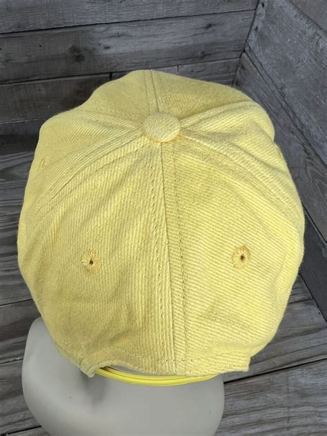 Nike Yellow Baseball Hat Cap Red Swoosh Logo Adjustable Strapback AS-IS ...