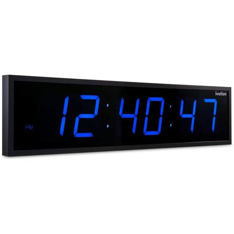 Reviews for Ivation 36 in. Large Digital Wall Clock, LED Digital Clock with Remote, Blue | Pg 1 ...