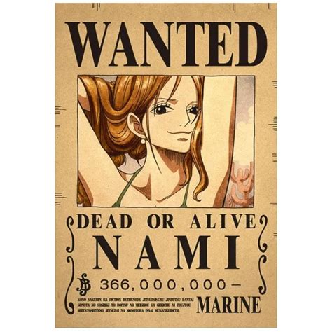 One Piece Wanted Poster - Wanted Nami Bounty - Onepiecefans Store