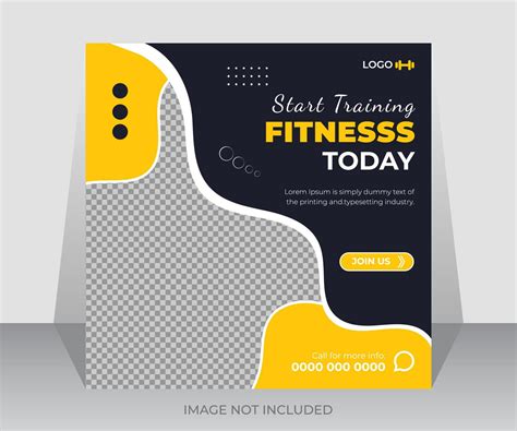 Gym fitness social media post or web ads banner design. gym, workout, fitness, and sport square ...