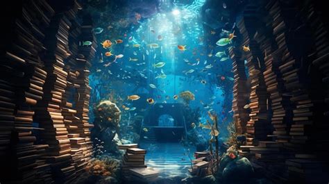 Premium Photo | A large aquarium with fish