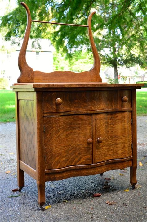 Antique Oak Wash Stand | Primitive furniture, Antique oak furniture ...