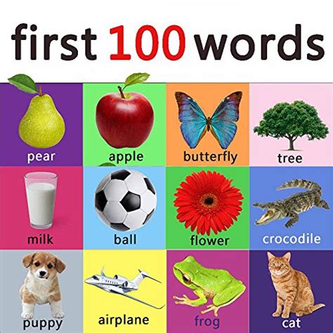 First 100 words - learning book for kids, toddlers and young children ...