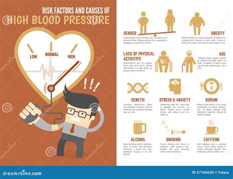 Risk Factors And Causes Of High Blood Pressure Infographic Stock Vector - Image: 57165630