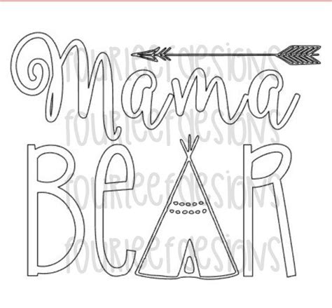 Mama Bear SVG Silhouette File | Vinyl monogram, Vinyl tshirts, Mama bear