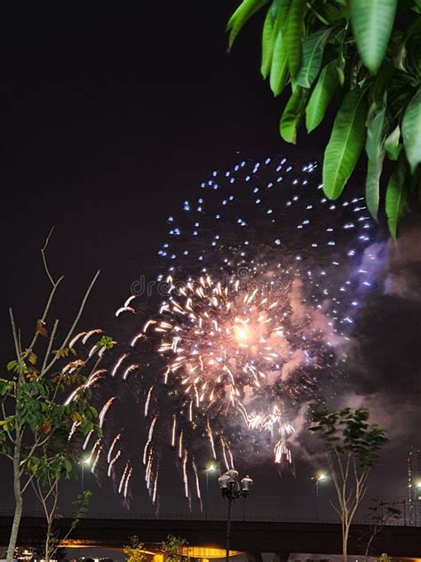 Fireworks, Tet Lunar New Year, Vietnam Stock Photo - Image of lunar ...