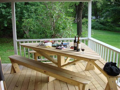 corner table | Backyard, Picnic table, Patio