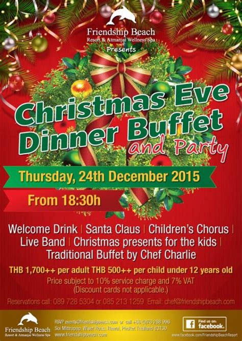 Christmas Eve. Dinner Buffet and Party