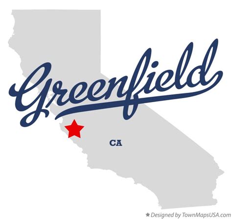 Map of Greenfield, Monterey County, CA, California