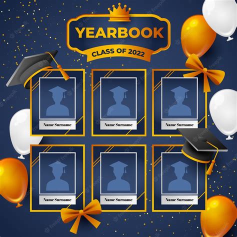 Free Vector | Gradient class of 2022 yearbook template