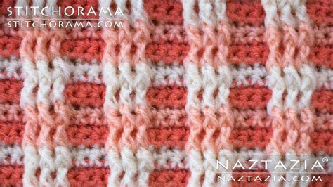 HOW to CROCHET FRONT and BACK POST DOUBLE CROCHET PLAID Stitches - FPDC BPDC Stitchorama by ...