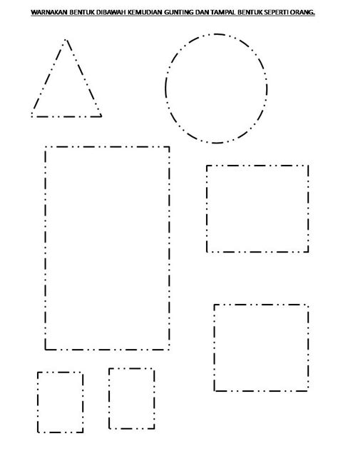 Lembaran Kerja Mengenal Bentuk Prasekolah Lembaran Kerja Bentuk Untuk ...