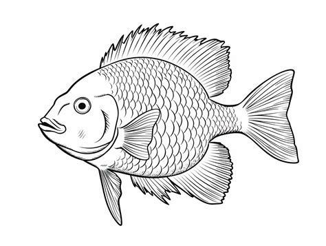 Bluegill Habitat Coloring - Coloring Page