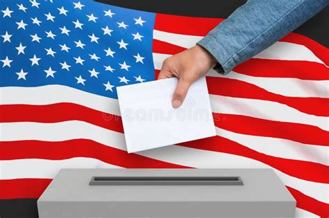 Election in USA - Voting at the Ballot Box Stock Photo - Image of ...