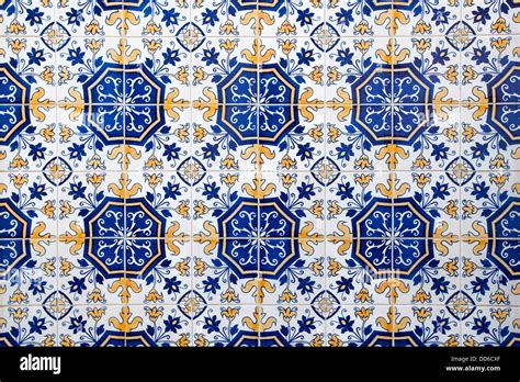 Hand Painted Portuguese Ceramic Tile, Lisbon, Portugal, Europe Stock ...