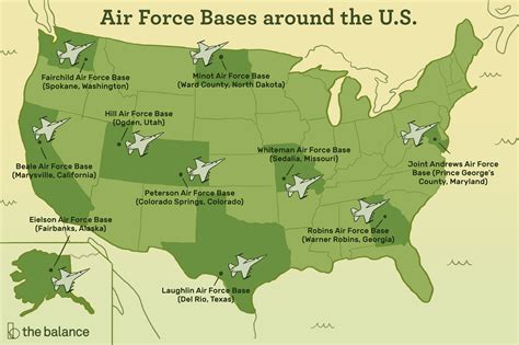 Air Force Bases In Usa Map - Map