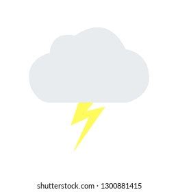 Lightning Cloud Emoji Vector Stock Vector (Royalty Free) 1300881415 ...