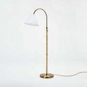 (2) Threshold Rattan Wrap Arc Floor Lamp - Matthews Auctioneers