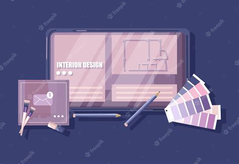 Premium Vector | Architectors designer desk with pantone color formula ...