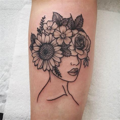 20+ Amazing Flower Head Tattoos For 2024!