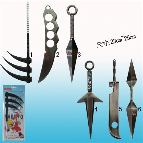 6 Styles Naruto Cosplay Japanese Cartoon Anime Sword Weapon,Weapon