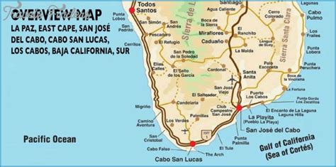 Los Cabos Map Tourist Attractions - TravelsFinders.Com