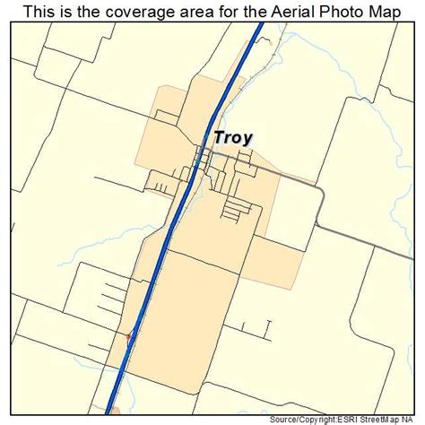 Aerial Photography Map of Troy, TX Texas