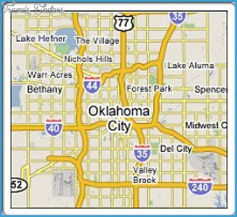 Oklahoma City Metro Map - TravelsFinders.Com