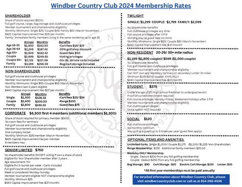 Membership – Windber Country Club