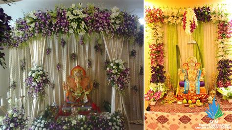 Puja Mandap | Flower decorations, Mandap, Decor