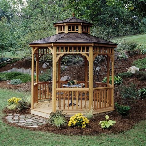 Seaside Round Gazebo 10ft. w/ Floor - Heartland Industries