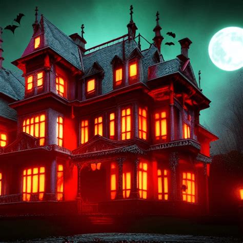 Halloween Decorated Haunted Victorian Mansion 8k UHD · Creative Fabrica