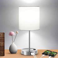 Simple Designs Stonies Small Stone Look Table Bedside Lamp - Walmart.com