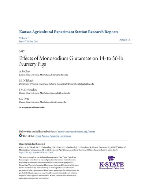 (PDF) Effects of Monosodium Glutamate on 14- to 56-lb Nursery Pigs