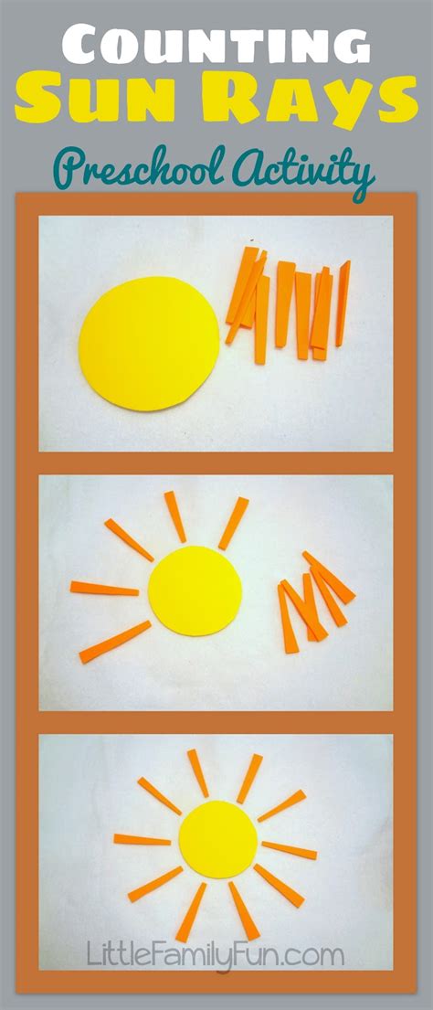 Little Family Fun: Counting Sun Rays - Preschool Activity