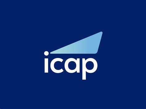 the icap logo is shown on a dark blue background, with white letters underneath it