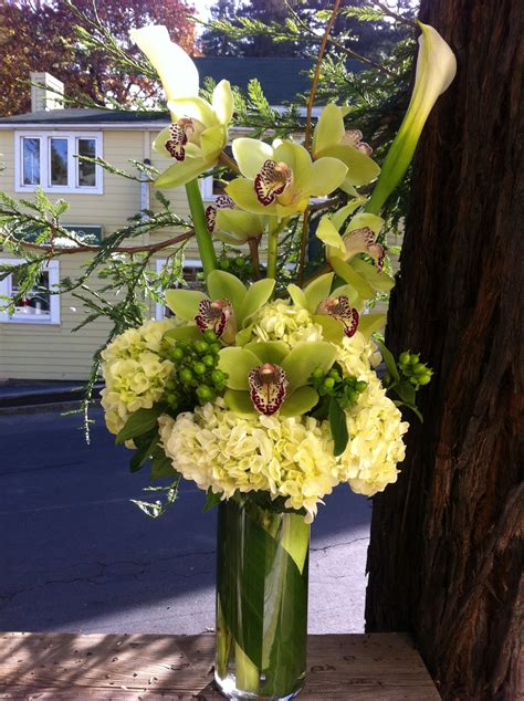 Green Cymbidium Splendor Bouquet - Royal Fleur Florist - Larkspur, CA 94939