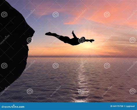 Diver and sunset stock photo. Image of skip, cliff, competition - 44175758